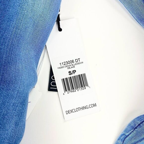 Dex off shoulder tencel chambray denim shirt S - Picture 5 of 12